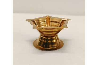 Polished golden brass diya for wedding return gifts