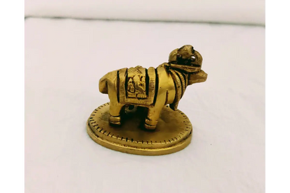 Kamadhenu Cow and Calf Brass Idol 1.5 Inch – Wedding Return Gift