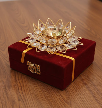 Crystal Flower Diya