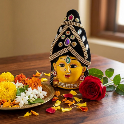Used for amman alankaram Stand Varalakshmi Vratha Pooja, Matha Laxmi Mukhota