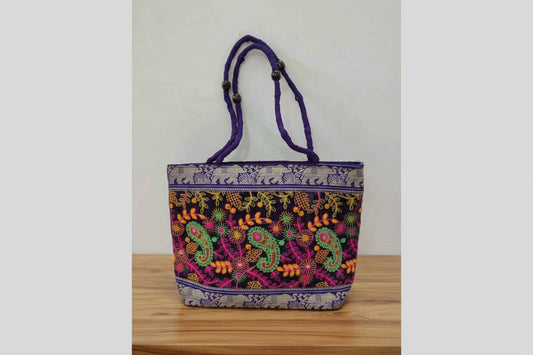Designer Embroidered Handbag Big