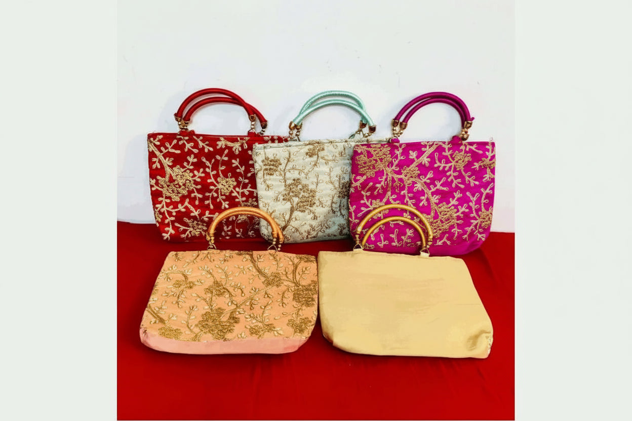 Designer Embroidery Handbag, Return Gifts for Ladies,