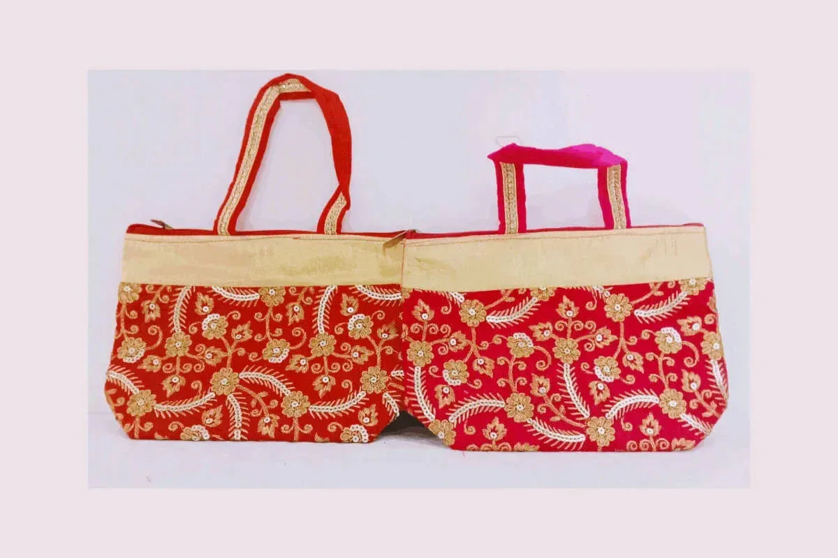 Designer Zari Handbag - Puja Celebrations