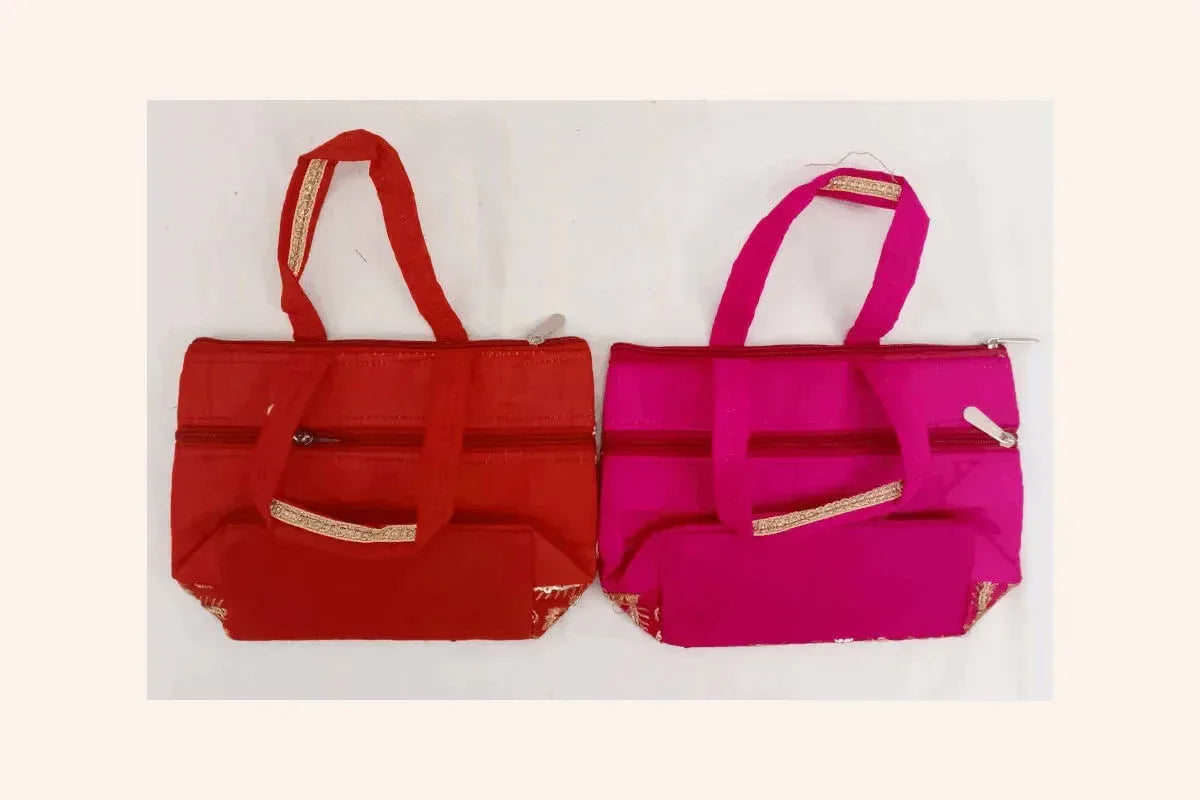 Designer Zari Handbag - Puja Celebrations