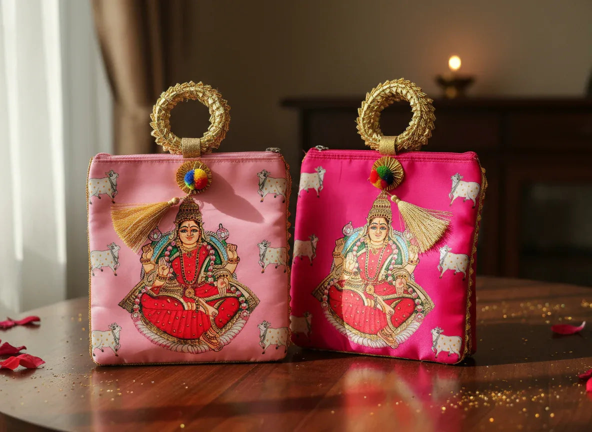 Digital Print Handbag - Puja Celebrations