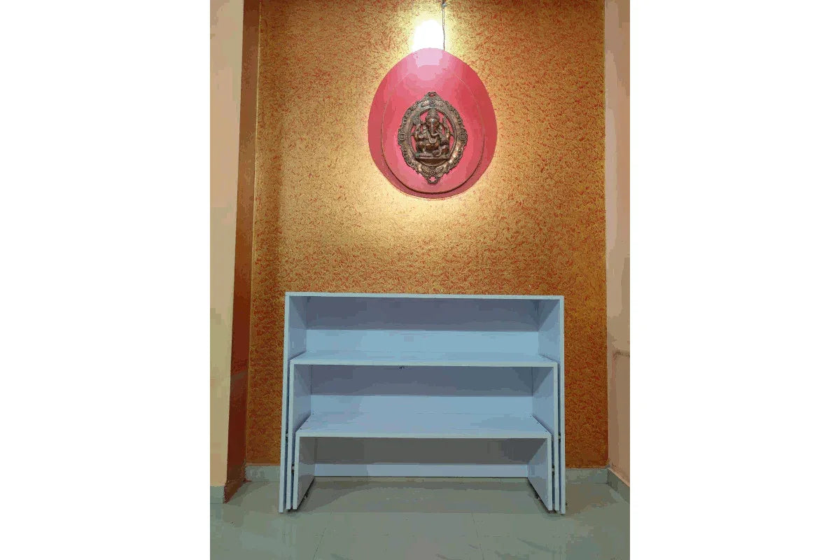 Drawer Style Wooden Golu Stand - Puja Celebrations