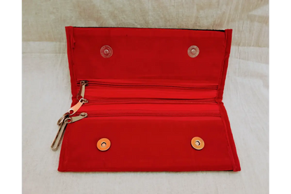 Women's Cotton Handmade Rajasthani Embroidery Elephant Work Hand Clutch Bag