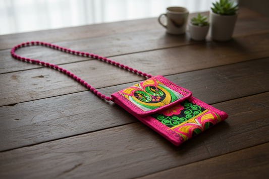 Embroidered Mobile Sling Bag