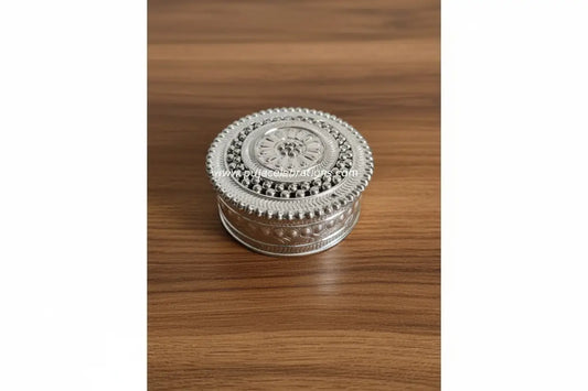 Elegant Silver Fiber Box for Seemantham Baby Shower Gifts