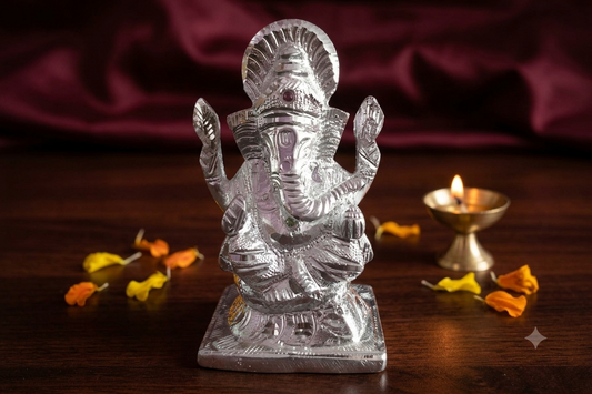 White Metal Lord Ganesha