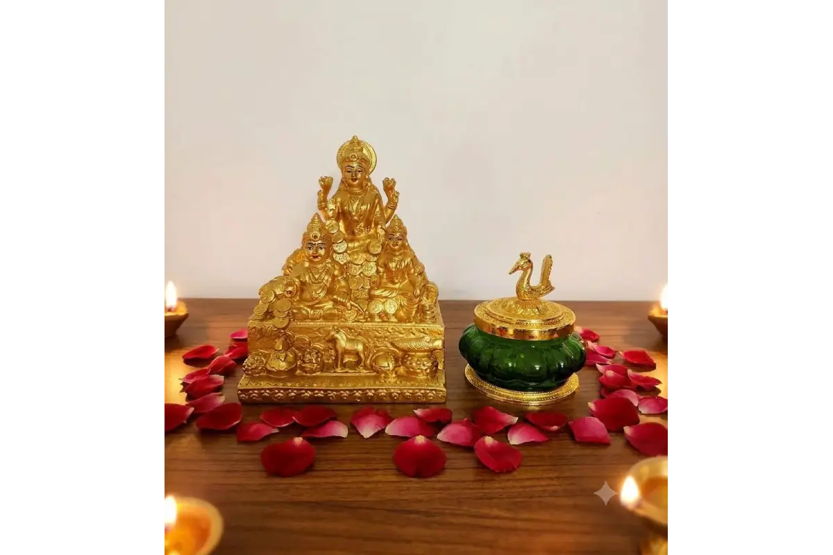 Kubera Lakshmi Statue With Pot