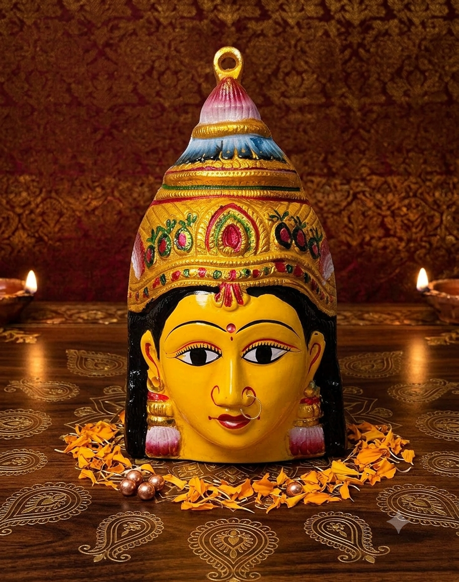 Varalakshmi Devi Amman Yellow Face Mukhvada
