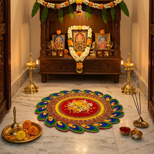 Rangoli Puja Chowki Asan