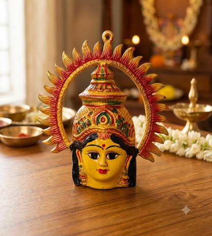 Amman Devi Face With Suryan Arch