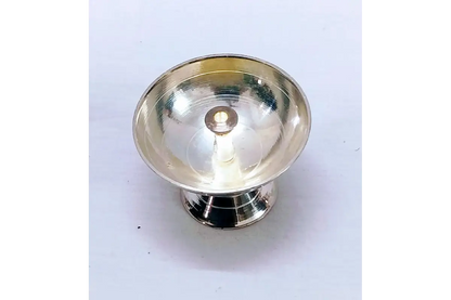 German_Silver_Nanda_Diya - Decorative Puja Product for Festivals & Golu Display