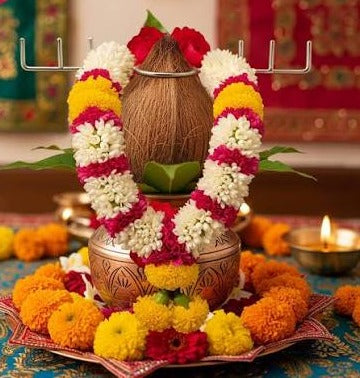 God kalasam flower stand