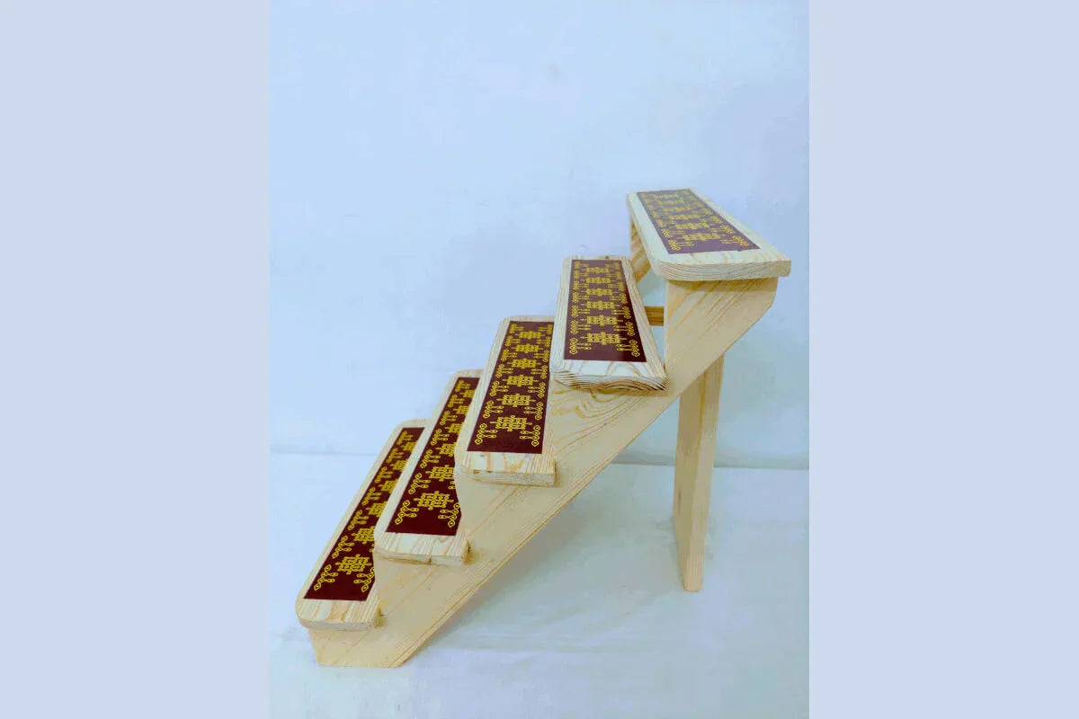 Miniature Foldable Wooden Golu Stand - Puja Celebrations