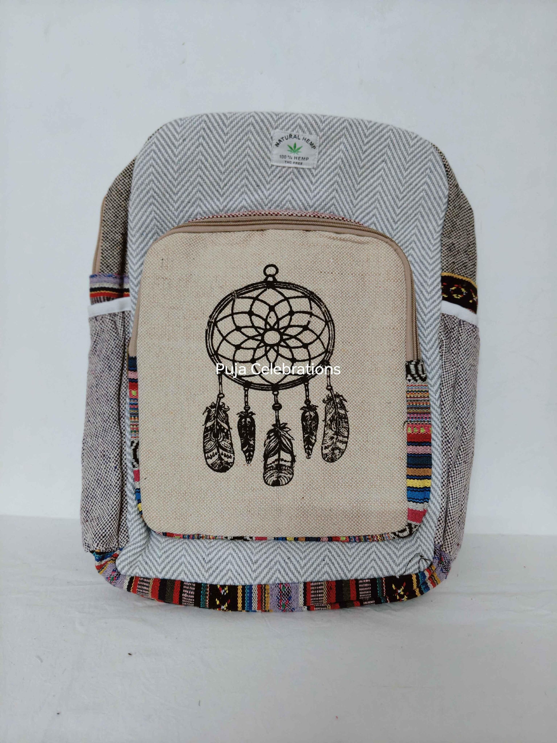 Hemp Laptop Backpack - Puja Celebrations