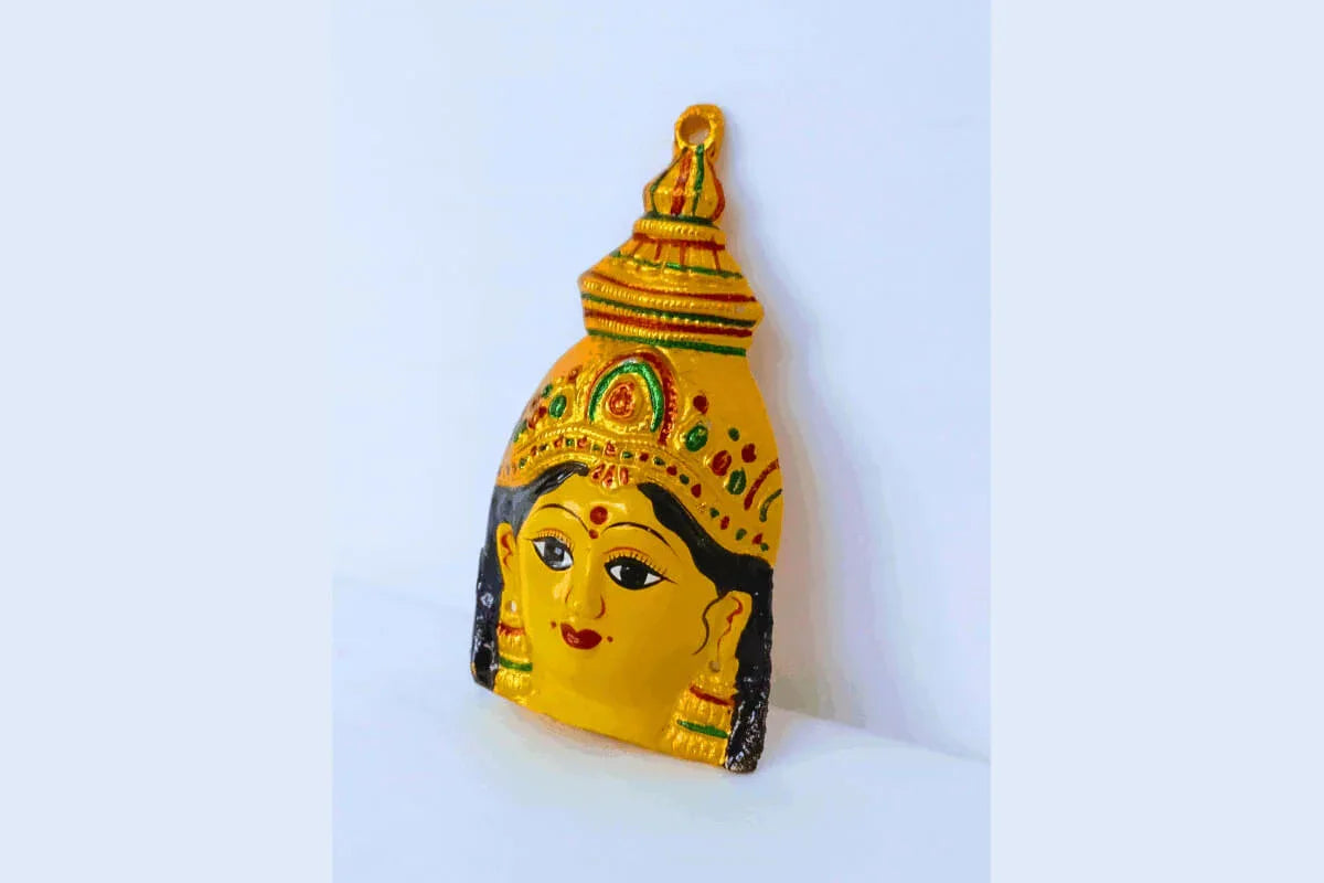 Varalakshmi Devi Amman Yellow Face Mukhvada - Puja Celebrations