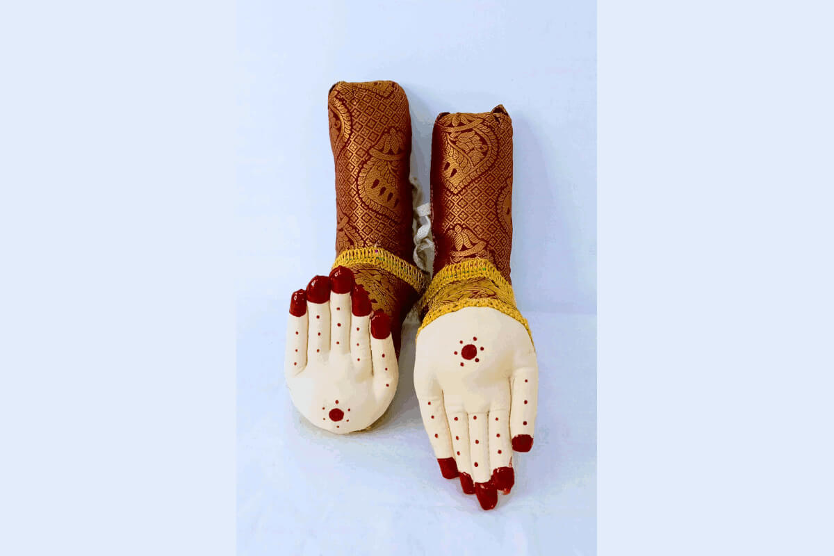 Decorated Pattu Zari Hastham Paadham