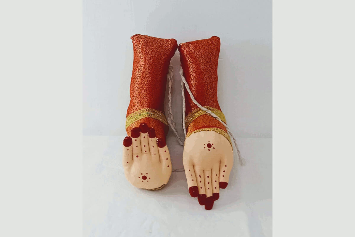 Decorated Pattu Zari Hastham Paadham