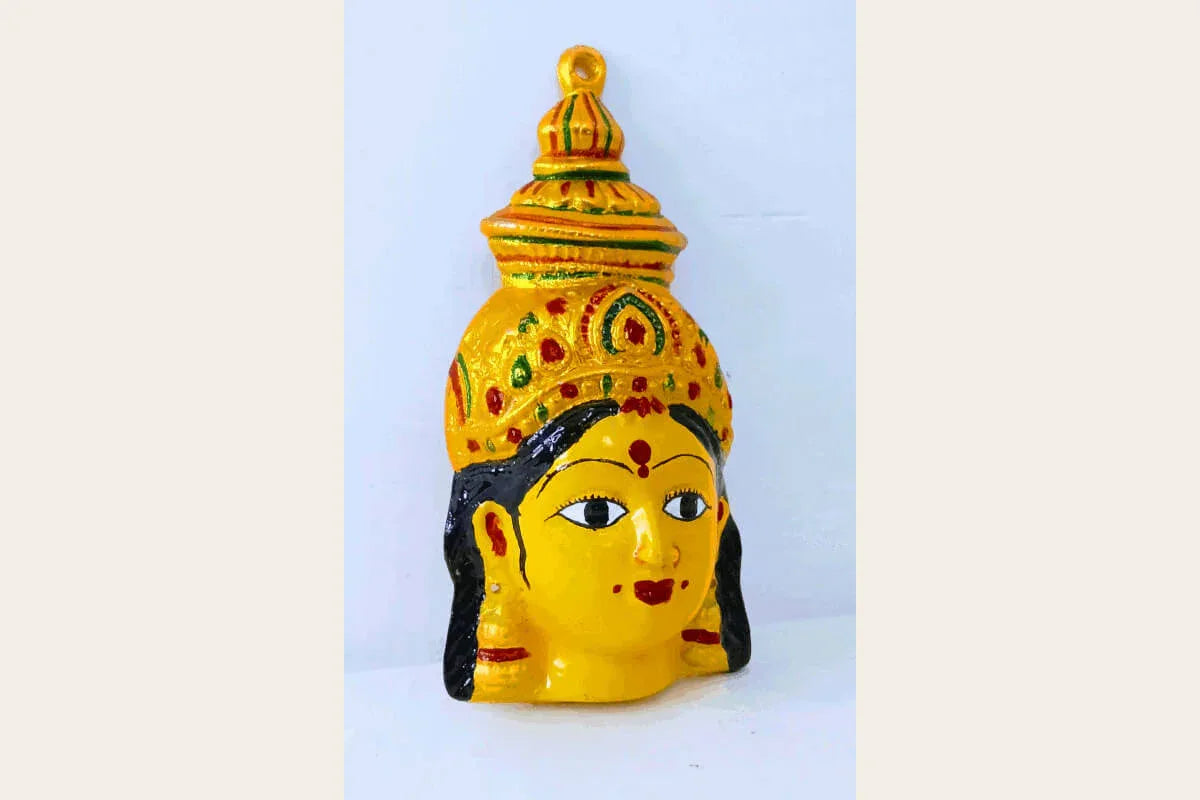 Varalakshmi Devi Amman Yellow Face Mukhvada - Puja Celebrations