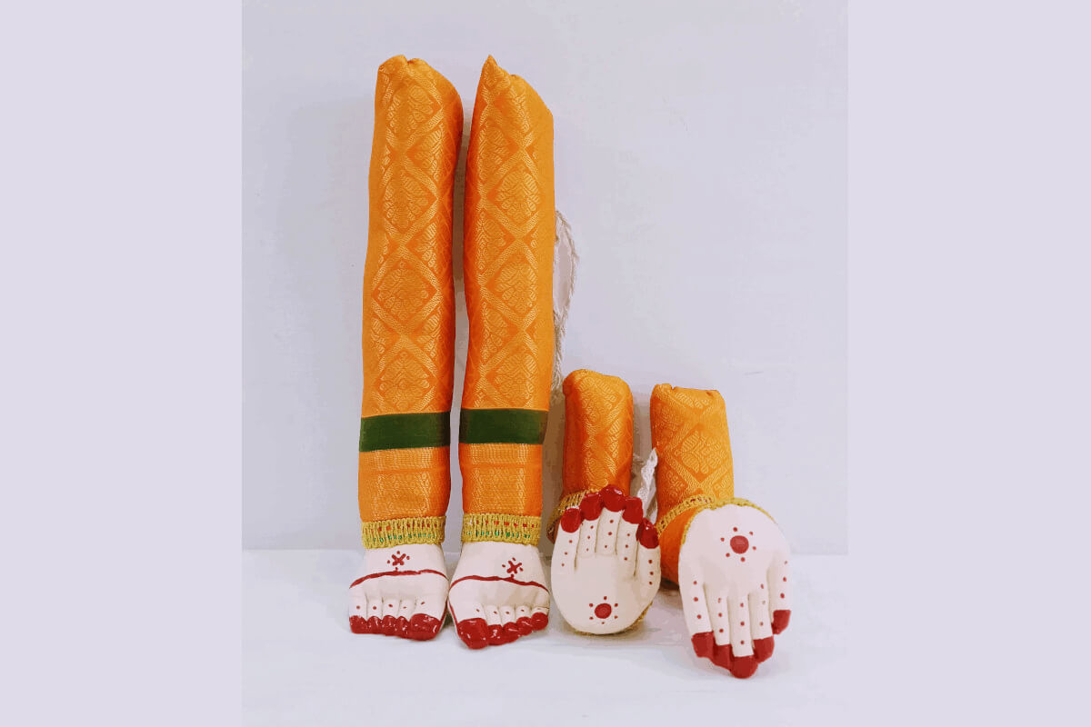 Decorated Pattu Zari Hastham Paadham