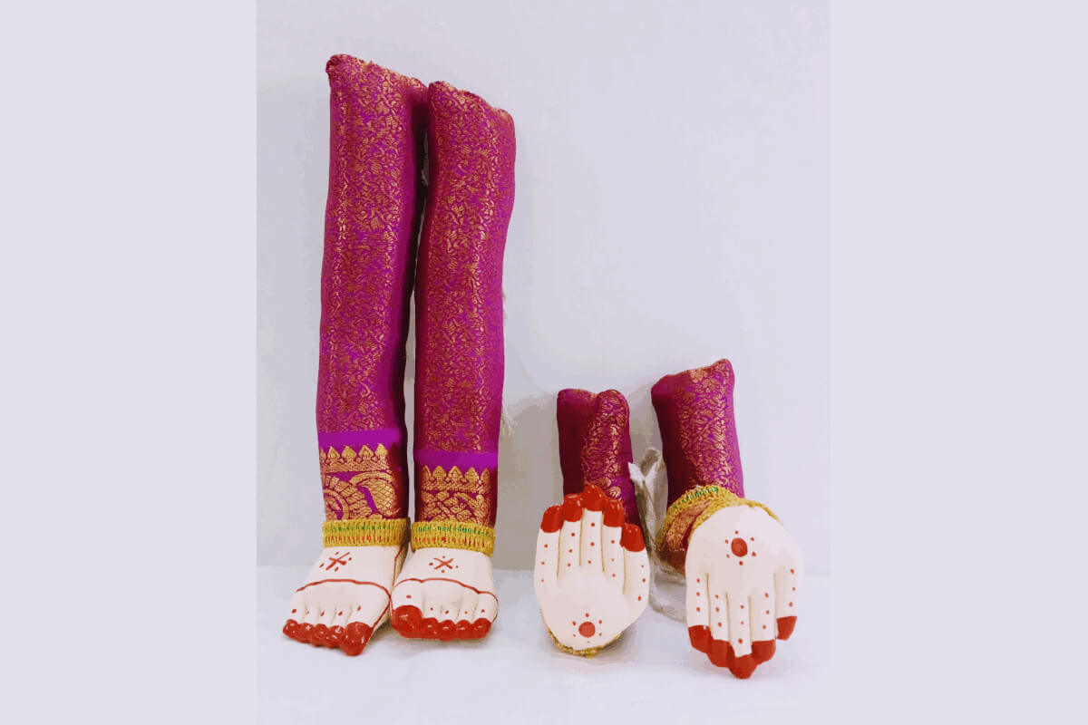 Decorated Pattu Zari Hastham Paadham