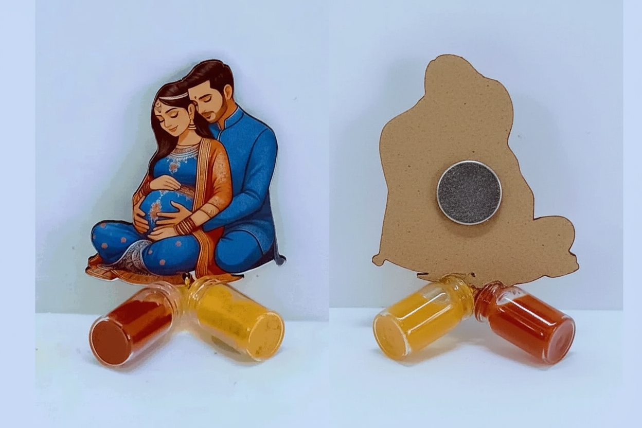 Haldi Kumkum with Magnet – Traditional Return Gifts for Weddings & Housewarming