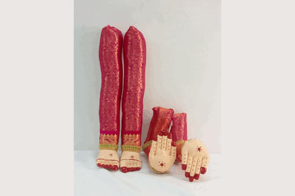 Decorated Pattu Zari Hastham Paadham