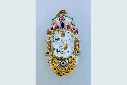 German Silver Decorated Gowri Devi Face - Puja Celebrations