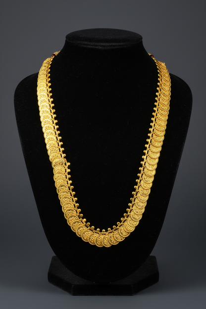 Kasu Mala gold plated necklace for Varalakshmi Puja