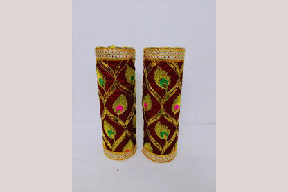 Handmade Wooden Decorated Banana Tree Stands for Pooja