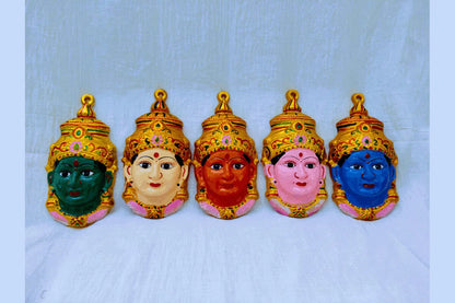 Navadurga Gowri Face Set of 9 - Puja Celebrations