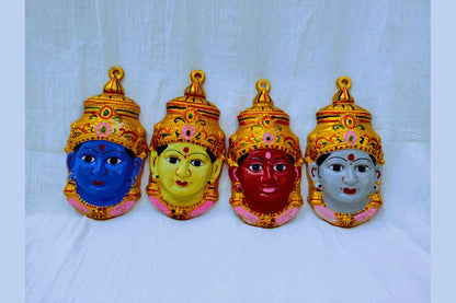 Navadurga Gowri Face Set of 9 - Puja Celebrations