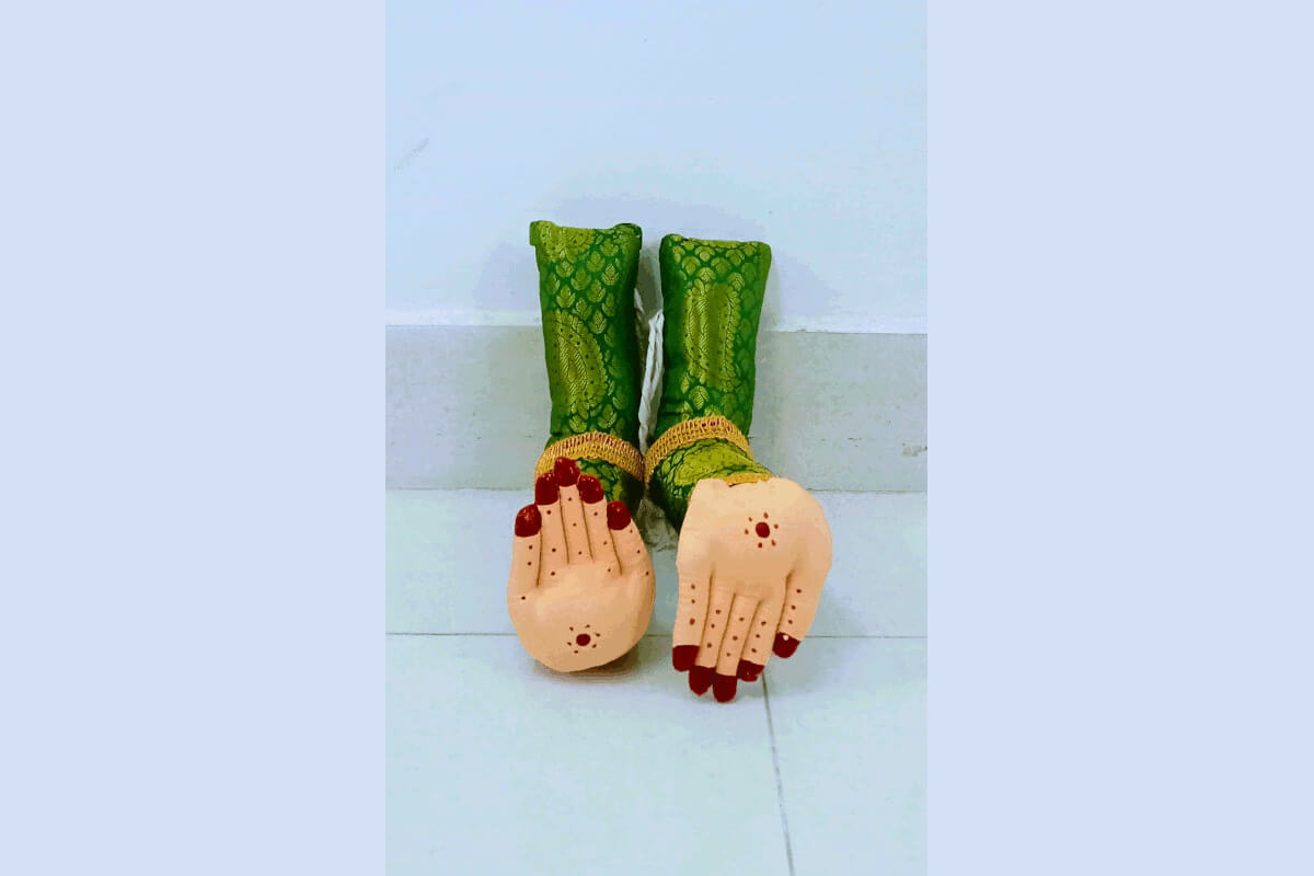 Decorated Pattu Zari Hastham Paadham