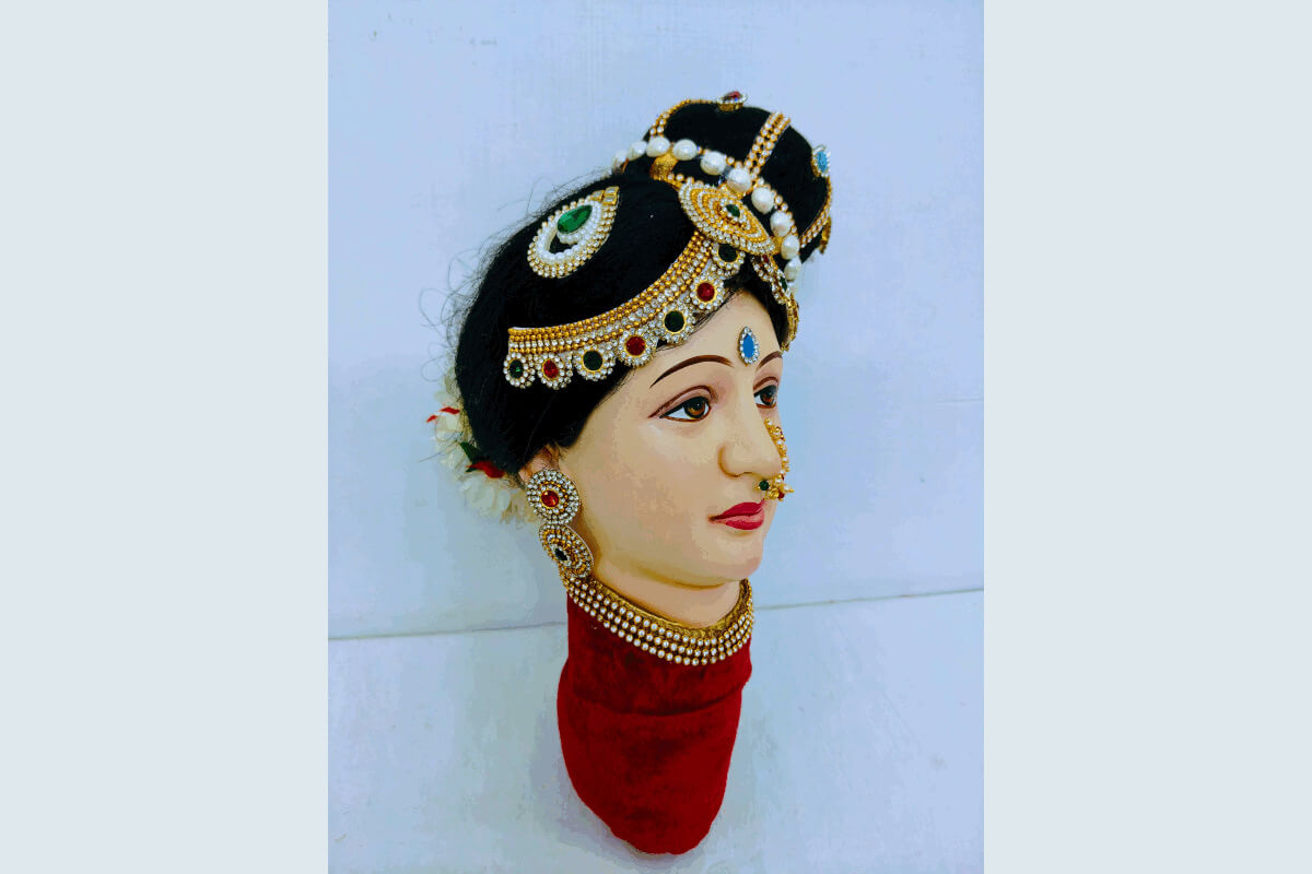 Lakshmi Devi Decorated Doll Face
