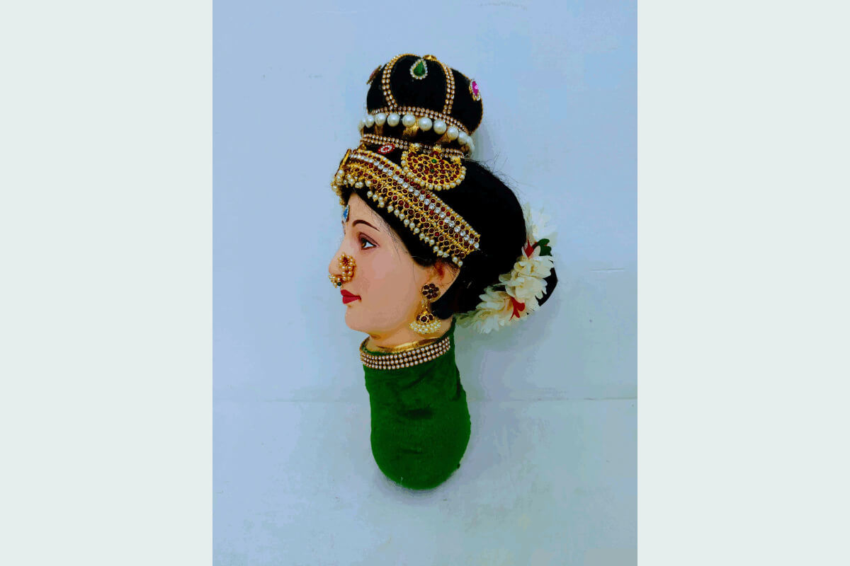 Lakshmi Devi Decorated Doll Face
