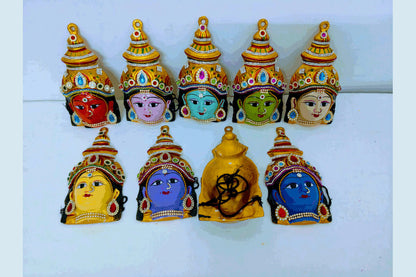 Navadurga Decorated Devi Faces