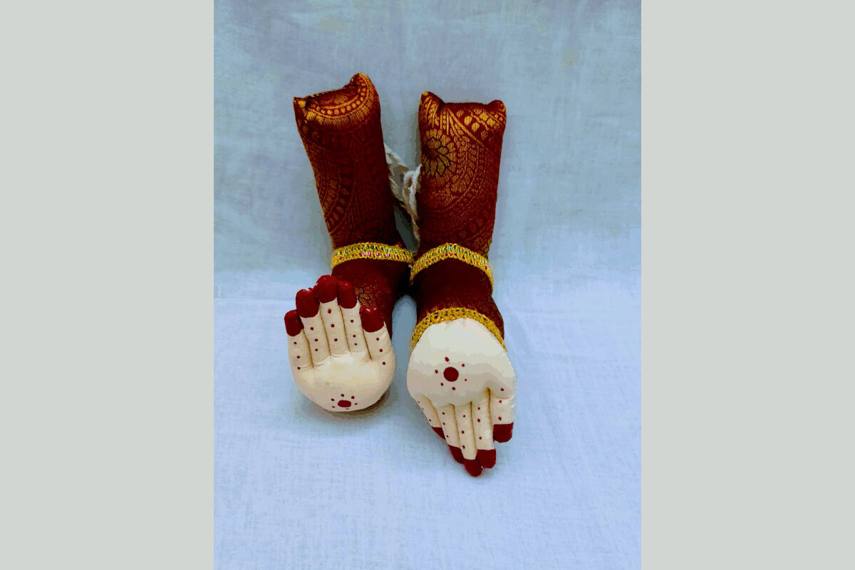 Decorated Pattu Zari Hastham Paadham