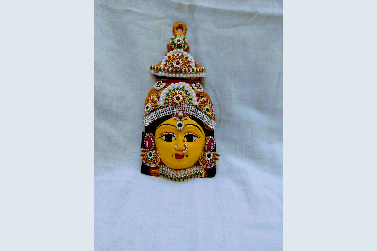 Lakshmi Amman Devi Decorated Face