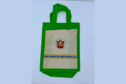 Jute Non-Woven Brocade Line Bag