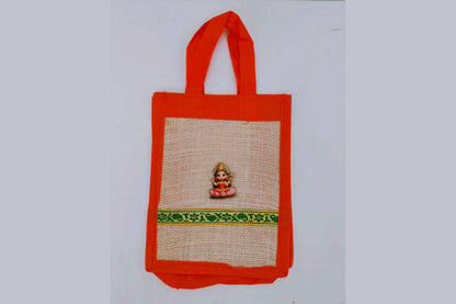 Jute Non-Woven Brocade Line Bag
