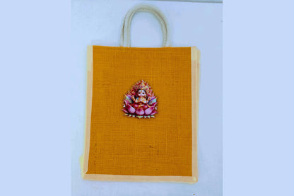 Jute Non-Woven Brocade Line Bag