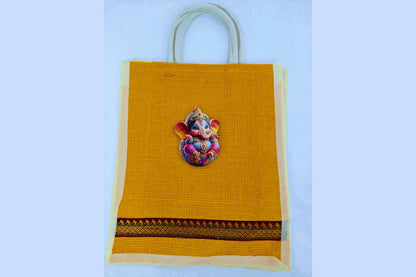 Jute Non-Woven Brocade Line Bag