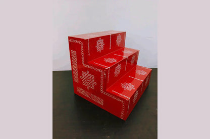 Mini Wooden Golu Stand - Puja Celebrations