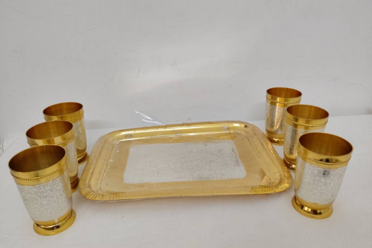 Metal Glass Gift Set