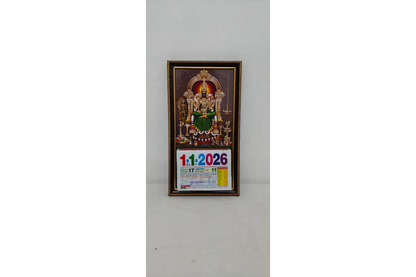 Tamil Daily Sheet Calendar with God Frame 2026 - Puja Celebrations