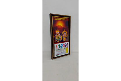 Tamil Daily Sheet Calendar with God Frame 2026 - Puja Celebrations