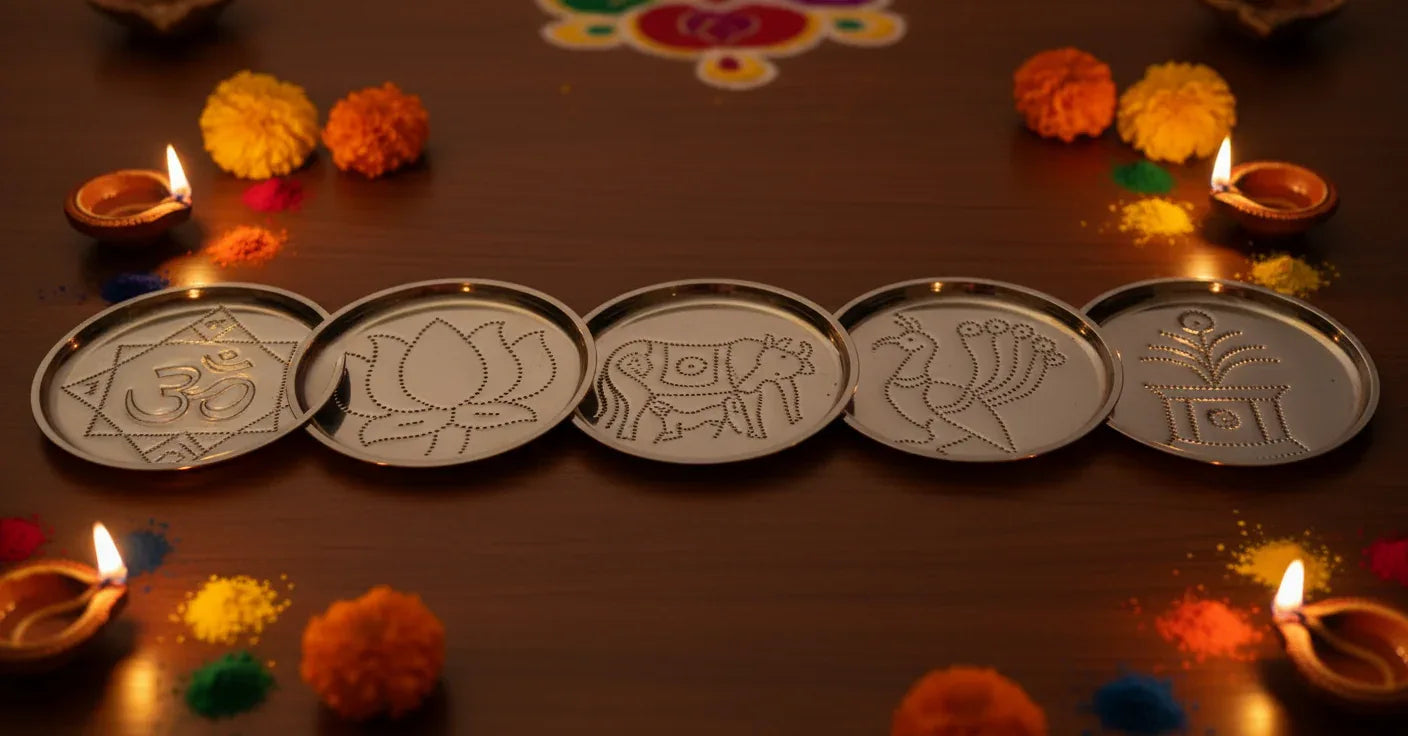 Steel Rangoli Stencil Plate - Puja Celebrations